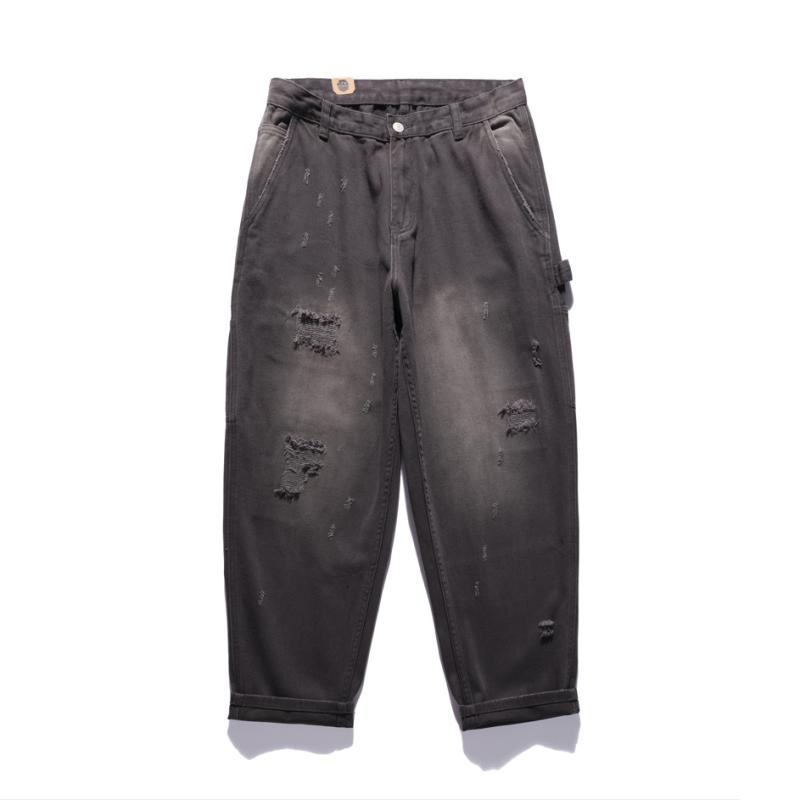 Mens Straight-Leg Distressed Cotton-Canvas Trousers | Trousers Clothing Mens